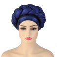 thumbnail image 1 of Turban Africain pour Femmes Foulard Couvre-Chef Chapeau Violet, 1 of 3
