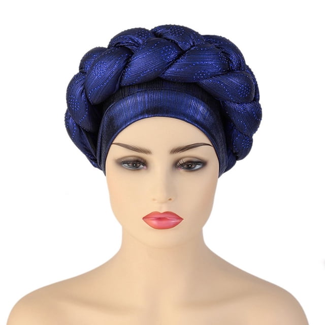 Turban Africain pour Femmes Foulard Couvre-Chef Chapeau Violet