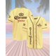 thumbnail image 1 of Traje de béisbol americano con letras impresas digitales 3D, abrigo deportivo informal sin cuello con botones, Jersey corto de entrenamiento, 1 of 5