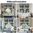 thumbnail image 3 of Swag Curtains Valances for Windows, Black Windmill HOME Short Kitchen Window Curtains Over Sink, Farmhouse Brown Green Wood Texture Cafe Curtains Panel Set Of 2,Rod Pocket, 45 Inches Length, 3 of 8