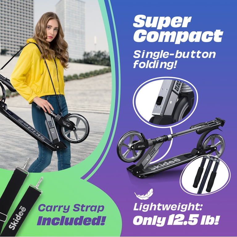 Skidee Scooter, Adjustable 4-Level Handlebar, Purple photo 4