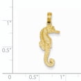 thumbnail image 3 of 14k Yellow Gold Seahorse Pendant Charm, 3 of 3