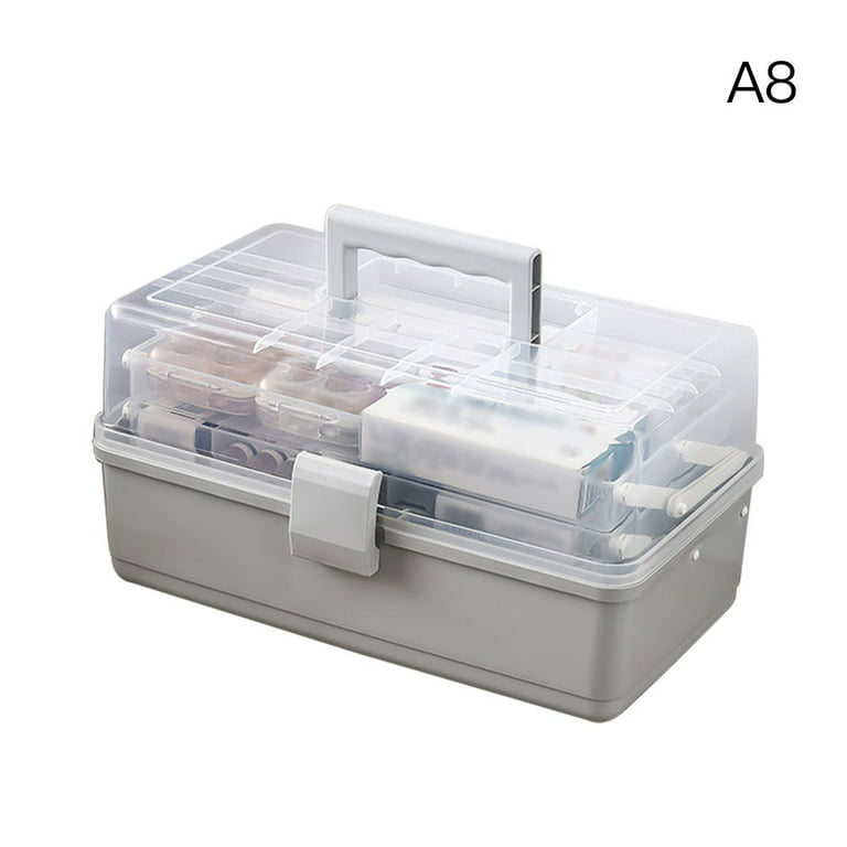 1pc Home-use Large Capacity Portable Medical Storage Box, Student Dormitory  Essential Small Medicine Cabinet, Layered Grid First-aid Box, Small Size Portable  Medicine Box - Apricot