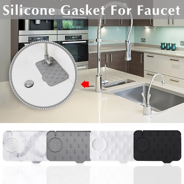 Sink Splash Guard Pad Double Sided Non Slip Water Blocking Mat for Kitchen and Bathroom Faucets Easy Clean Durable Splashproof Protection for Family Homes Sopatenor