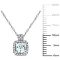 thumbnail image 2 of Everly Women's Aquamarine 10k White Gold Necklace, 2 of 6
