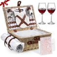 thumbnail image 1 of Cesta de pícnic Filano para 2 personas con copas de vino Mr Mrs y tarjeta 2025, 1 of 9