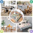thumbnail image 4 of Multicolor Ethnic Floral and Butterfly Pattern Square Tablecloth,Waterproof Square Table Cover,Wipeable Spillproof Washable Table Cover for Home Kitchen Party Decor 42"X42"(107x107cm), 4 of 6