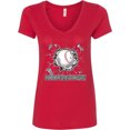 thumbnail image 3 of Inktastic Cooperstown Baseball Breakthrough Women's V-Neck T-Shirt, 3 of 5