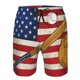 thumbnail image 3 of Fotbe American Flag And Baseball Trajes de Baño Estampados para Hombre, Shorts de Verano de Secado Rápido, Ropa de Playa, Bañadores-3X-Large, 3 of 6