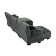 thumbnail image 7 of KYLE & KAY Convertible Sectional Sofa Couch, Chenille Oversized 3 Seater Cloud Couch with 5 Soft Pillows, Upholstered U Shaped Sofa with Ottoman for Living Room, Apartment, Office, Gray, 7 of 7