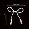 thumbnail image 3 of Moonsky 6PCS Pearl Bow String Cake Toppers with Pearl Decor for Wedding Party White 6PCS, 3 of 7