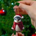 thumbnail image 4 of TIELUTT Christmas Penguin Car Hanging Home Tree Pendant Hanging Decorations from Ceiling Living Room Bead Garland 15 Christmas Display Hanging Ribbon Christmas Glass Garland Clear for Crafts Bulk, 4 of 8