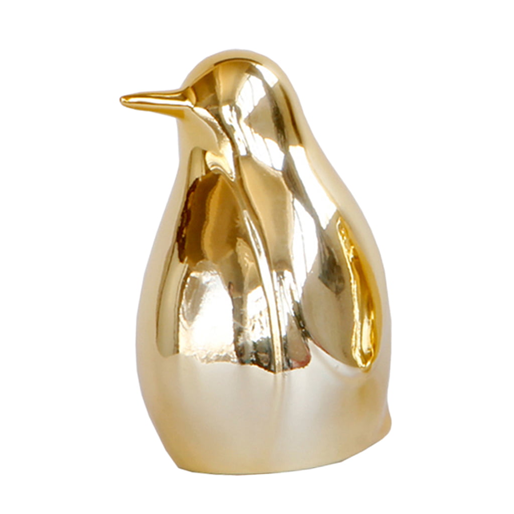 Nordic Style Ceramic Penguin Figurine Desktop Decor Home Office Ornament 