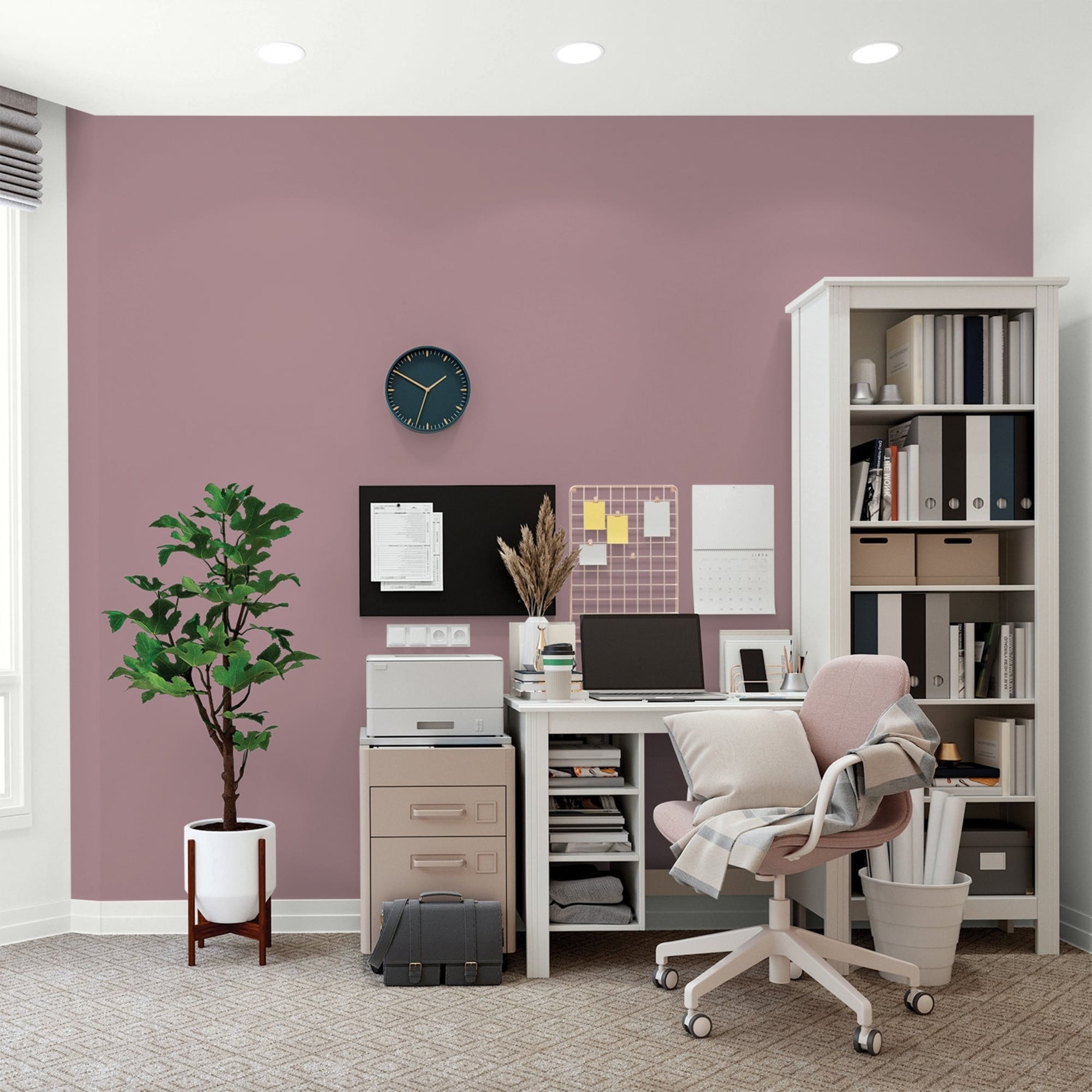 Glidden HEP Coffee Rose / Purple, Flat Interior Paint with Primer, 1 Gallon