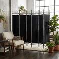 thumbnail image 2 of Legacy Decor Room Dividers Modern 6 Panels Privacy Screen Home Office Removable Fabric Metal Black, 2 of 7
