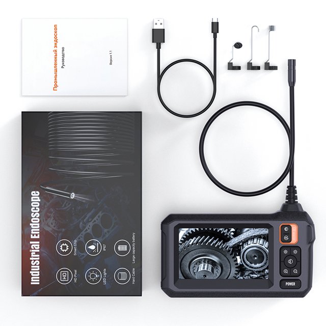 4.3IPS Screen, Industrial Endoscope, IP67 Waterproof LED Camera HD1080P Pipe, Sewer Car Inspection, Endoscope