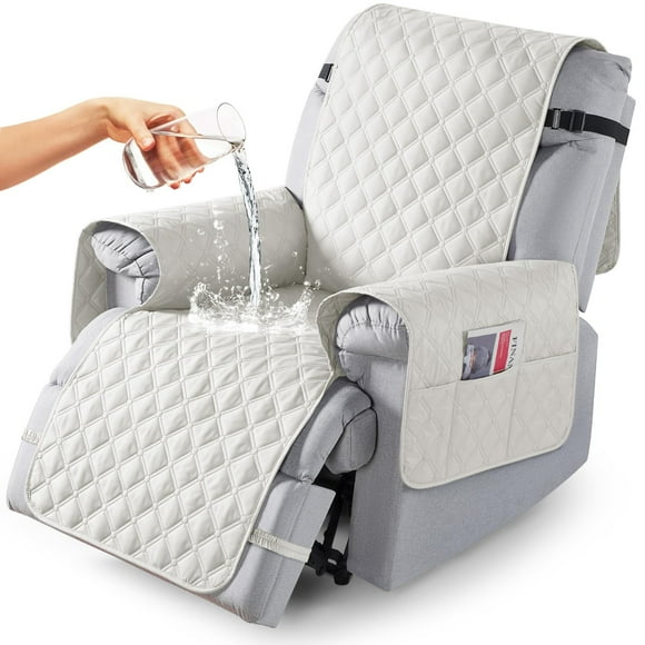 Funda reclinable TAOCOCO, impermeable y reversible, 28 pulgadas, color blanco roto