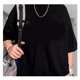 thumbnail image 2 of Camiseta gráfica con estampado de letras para hombre, blusa superior holgada informal de manga corta con cuello redondo, primavera y verano, 2 of 8