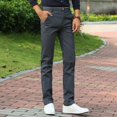 thumbnail image 5 of Pantalones largos de oficina para hombre, de negocios, informales, con bolsillos, novedad en ropa de calle, ropa original, tallas grandes, estilo coreano barato, 5 of 5