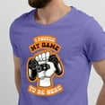 thumbnail image 2 of Greenyef Graphics I Paused My Game to Be Here Video Gamer Gift for Men Teenagers Gaming Funny Graphic T-Shirt Style-44 (Violet, Medium), 2 of 6