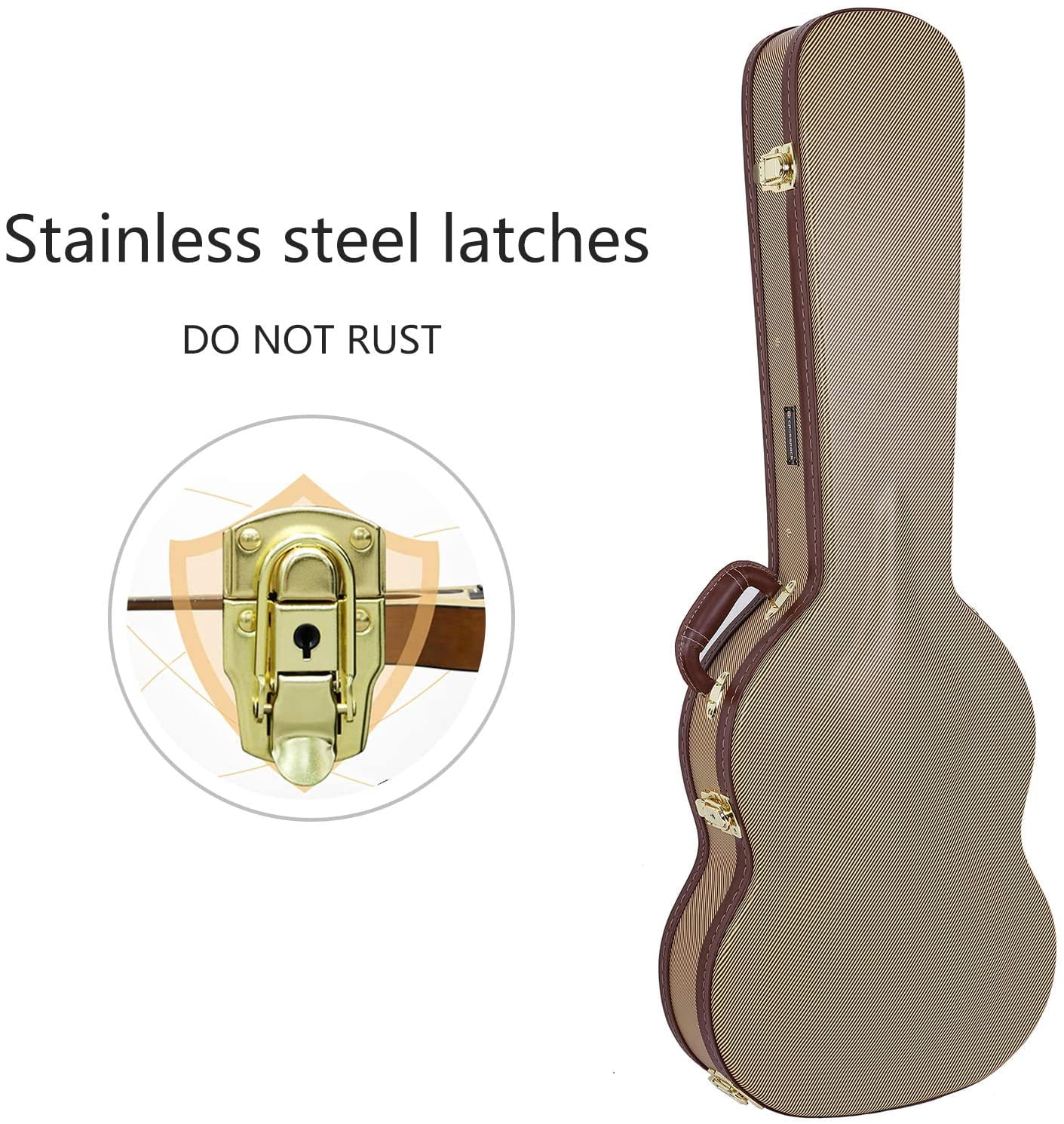 Crossrock Hard Case fits Gibson SG Guitar, Multi-Layer Wood Case, Arch-top Style, Vinyl Tweed