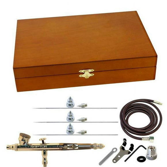 Paasche Aérographe RG-4WC RG Aérographe en Bois Cas avec 4 Tailles de Tête