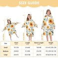 thumbnail image 4 of FORMRS Wearable Blanket Hoodie with Sleeves for Kids Cozy Flannel Sweatshirt, Sunflowers and Leaves Pattern, 4 of 7