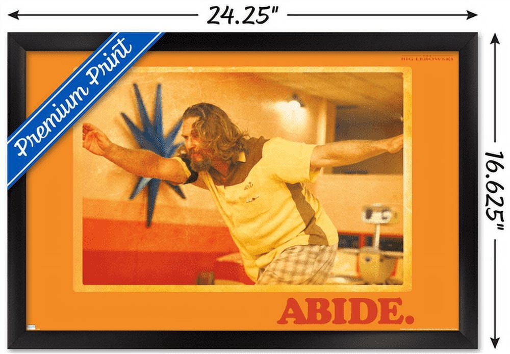 The Big Lebowski - Abide Wall Poster, 14.725" x 22.375", Framed