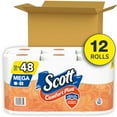 Scott ComfortPlus Soft, Septic Safe Toilet Paper, 12 Mega Rolls