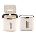 thumbnail image 1 of Cereal Container, One Button Open Rice Container 22.0lb Capacity Thickened Space Saving  for Barley for Cereal for Red Bean for Home for Flour Light Grey,Black,Light Green, 1 of 7