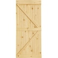 thumbnail image 2 of 30 in. x 83.5 in. K-Bar Solid Core Pine Unfinished Interior Barn Door Slab Kit, 2 of 9