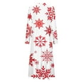 thumbnail image 4 of ClodeEU Christmas Graphic Maxi Dress for Women ,Crewneck A Line Long Sleeve Flowy Swing Dresses Pink,Womens Plus M, 4 of 4