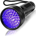 thumbnail image 1 of Linterna UV de luz negra, detector de orina de mascotas de 51 LED para orina de perro/gato/conejo, manchas, chinches, curado con pegamento UV, detector de dinero falsificado, 1 of 5