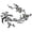 Silver, variant on Cherry Blossom Iron Patch, Embroidered Iron on or Sew on Flower Applique with Branch Design for Backpack, Jacket, Jeans, Tote Bag, Dress and Diy Decoration