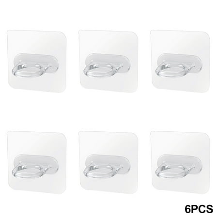 

6pcs Accessories Wall Hook Round Hanger Self Adhesive Shower Bottle For Bathroom