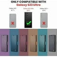 thumbnail image 2 of Funda tipo cartera para Samsung Galaxy S23 Ultra con tarjetero, función atril, bloqueo RFID, cierre magnético, protección de piel a prueba de golpes, funda tipo cartera con tapa para Galaxy S23 Ultra, 2 of 7