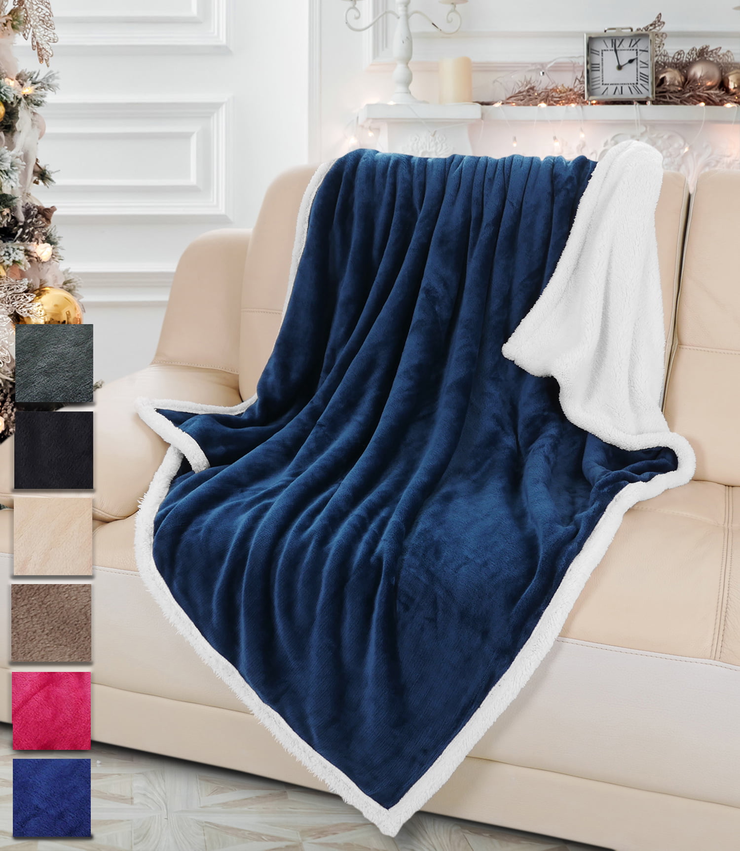 49''x59'' Advancey Sherpa Blanket Fleece Throw Colorful Flower Reversible Microfiber Blanket Ultra Soft Throw Fuzzy Fluffy Cozy Blanket for Bed Sofa Couch