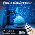 thumbnail image 3 of Night Lights For Kids Room, Bluetooth Night Light Projector For Kids, Remote Timer, Star Night Light Projector, Bedroom, 3 of 5