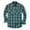 Blue, variant on Chiccall Flannel Shirts for Men Casual Classic Plaid Long Sleeve Lapel Button Down Shirts with 2 Breasted Pockets