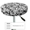 thumbnail image 4 of KLL Tropical Leaves Round Bar Chair Cushion Cover 12 inch ,Bar Stool Protector with Elastic, Soft Washable, 4 of 6