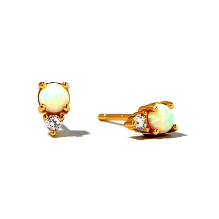 ArtpalaceByMitika Lab Opal Earrings Opal Studs Opal Stud Earrings Silver Studs Opal Earrings Tiny Gold Studs Dainty Gold Stud Earrings October Birthstone