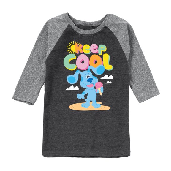 Blue's Clues & You! - Keep Cool - Eat Ice Cream - Toddler & Youth Raglan Graphic T-Shirt