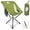 Green-robust Legs, variant on Portable Camping Chair - Adjustable Height Folding Chair, Compact Collapsible Chair Setup , Outdoor Chair for Camping, Beach, Sports/Music Events, Supports