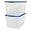 Blue Lid, variant on 2-Pack Secure Latch, Clear Plastic Storage Organizer Bins, 64 Quart, Blue Lid - Stackable Container Boxes for Bedroom, Bathroom, Garage, and Office Organization