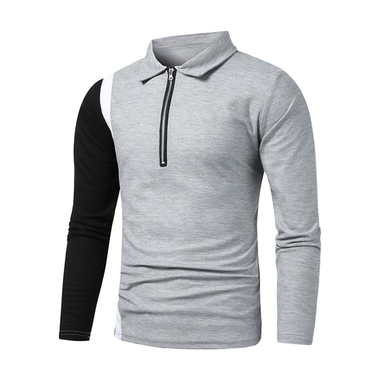 ketyyh-chn99 Grey Polo Sweatsuit Men's Active Polo - Long Sleeve 
