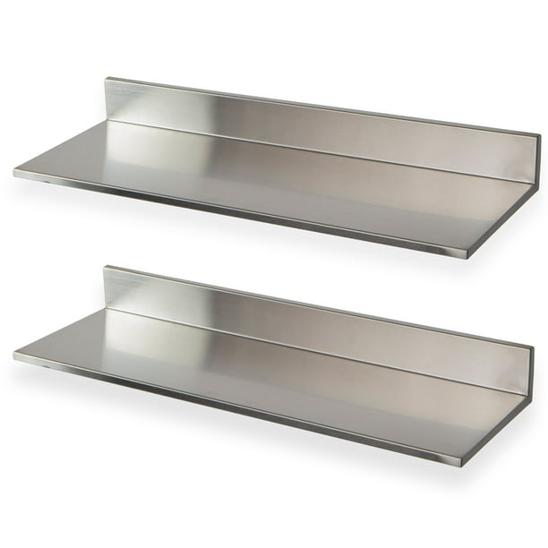 Wallniture Plat 23.6 inches Stainless Steel Wall Mount Utility Shelf