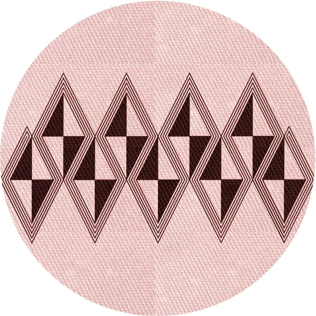 Ahgly Company Machine Washable Indoor Square Transitional Pink Bubble Gum Pink Area Rugs, 3' Square