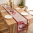 thumbnail image 3 of Red Valentine's Day Table Runner 48 Inches Long Farmhouse Dress Scarves, Vintage Love Heart Roses Truck Gnomes Dining Tablerunner for Coffee Table/Kitchen Island/Party Décor, 13" x 48", 3 of 8