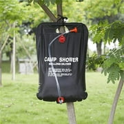 Schanno Camping Shower, 5 Gallon/20L Portable Solar Heating Shower Bag for Outdoor Beach Swimming Traveling Hiking, Black