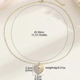 thumbnail image 2 of Collar con colgante de corazón de circonita con microincrustaciones y superficie fotosensible de alta calidad con diseño de estilo nicho de estilo europeo y americano - Dorado Tp-02962-01, 2 of 3